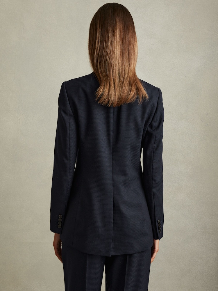 Reiss Hallie Strukturierter einreihiger Anzug-Blazer - Image 4 of 5