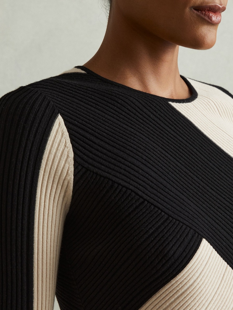 Argyle Karen Millen Roll Neck Jumper Dress Karen Millen Thumbhole