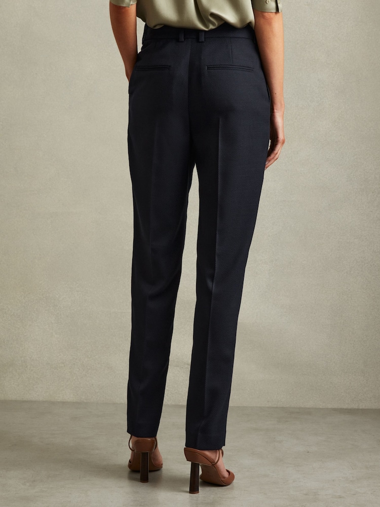 Reiss Hallie Textured Slim Fit Suit Trousers - Image 4 of 6