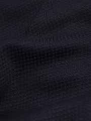 Reiss Navy Hallie Petite Textured Wide Leg Suit Trousers - Image 6 of 7