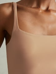 Reiss Neutral Cadence Seamless Square Neck Thong Bodysuit - Image 3 of 6