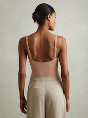Reiss Neutral Cadence Seamless Square Neck Thong Bodysuit - Image 4 of 6