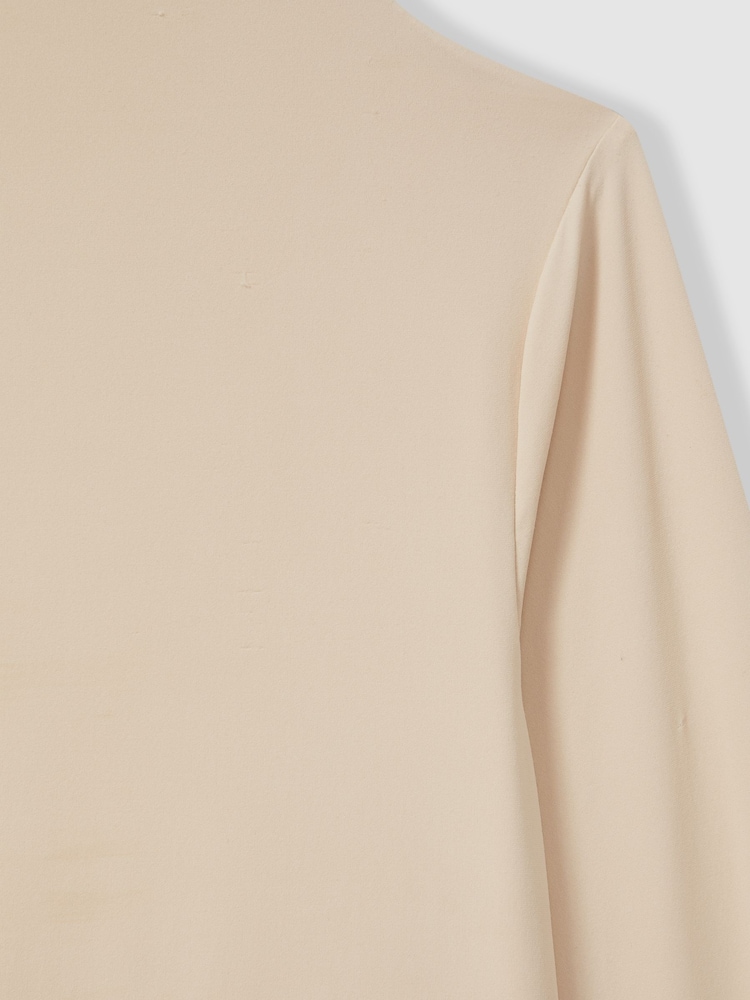Reiss Neutral Alba Seamless Funnel Neck Thong Bodysuit - Image 5 of 5