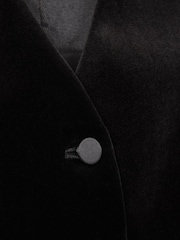 Reiss Black Parisa Velvet Single Breasted Suit Waistcoat - Image 6 of 6