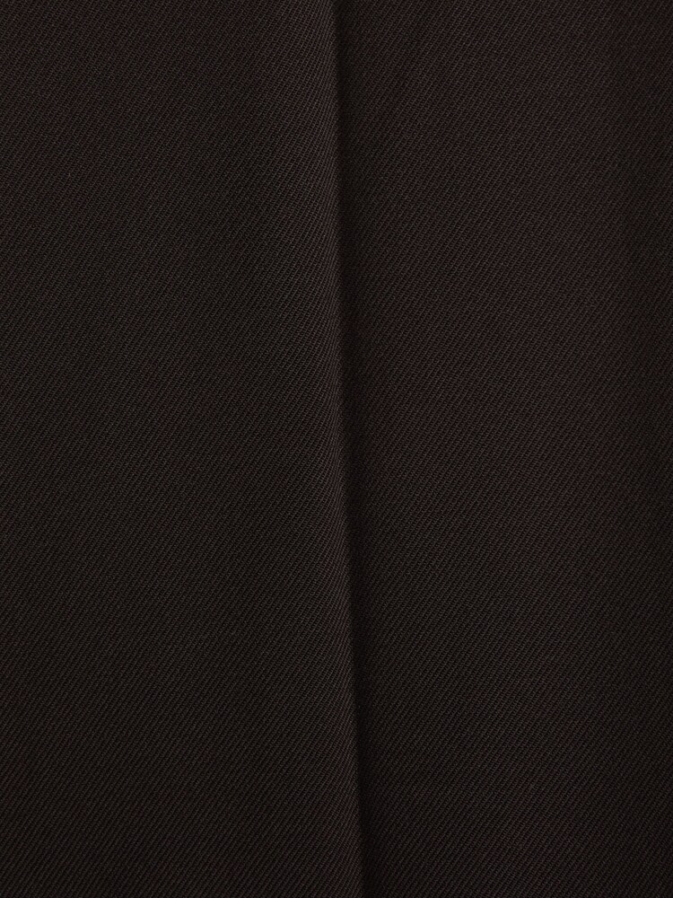Reiss Chocolate Evelyn Wool Blend Wide Leg Suit Trousers - Image 5 of 5