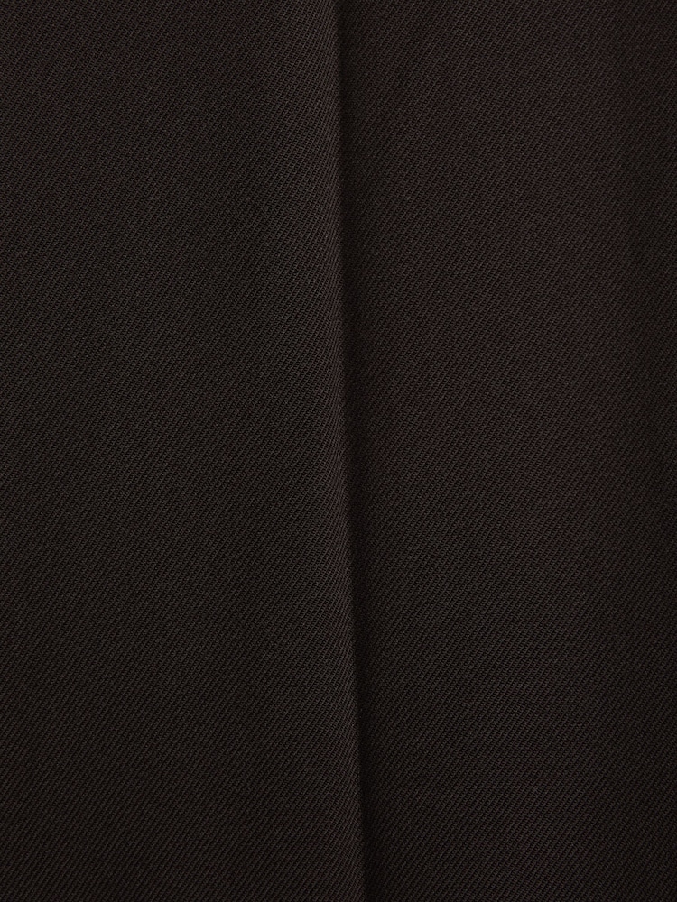 Reiss Chocolate Evelyn Wool Blend Wide Leg Suit Trousers - Image 5 of 5 Reiss Chocolate Evelyn Wool Blend Wide Leg Suit Trousers - Image 5 of 5