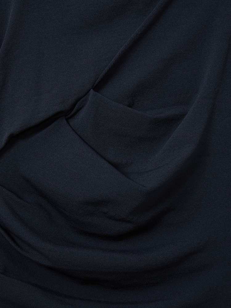 Reiss Teal Rue Draped Front Ruched Top - Image 5 of 5