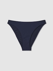 Reiss Navy Millie Mid Rise Bikini Bottoms - Image 2 of 4