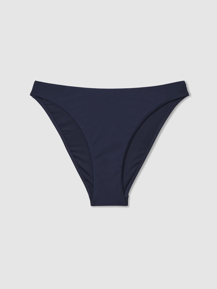 Reiss Navy Millie Mid Rise Bikini Bottoms - Image 2 of 4