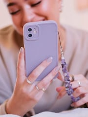 Coconut Lane Lilac Purple NAKD iPhone 14 Case and Phone Strap - Image 2 of 4