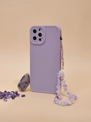 Coconut Lane Lilac Purple NAKD iPhone 14 Case and Phone Strap - Image 4 of 4