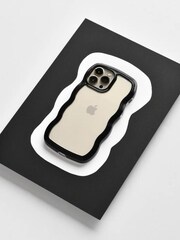 Coconut Lane Black/Pink Curvy iPhone 13 Airpods Case and Phone Strap - Image 2 of 4