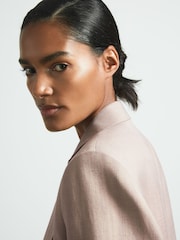 Reiss Pink Rosa Atelier Tailored Double Breasted Suit Blazer - Image 5 of 7