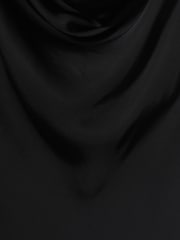 Reiss Black Isabel Satin Cowl Neck Midi Dress - Image 5 of 5