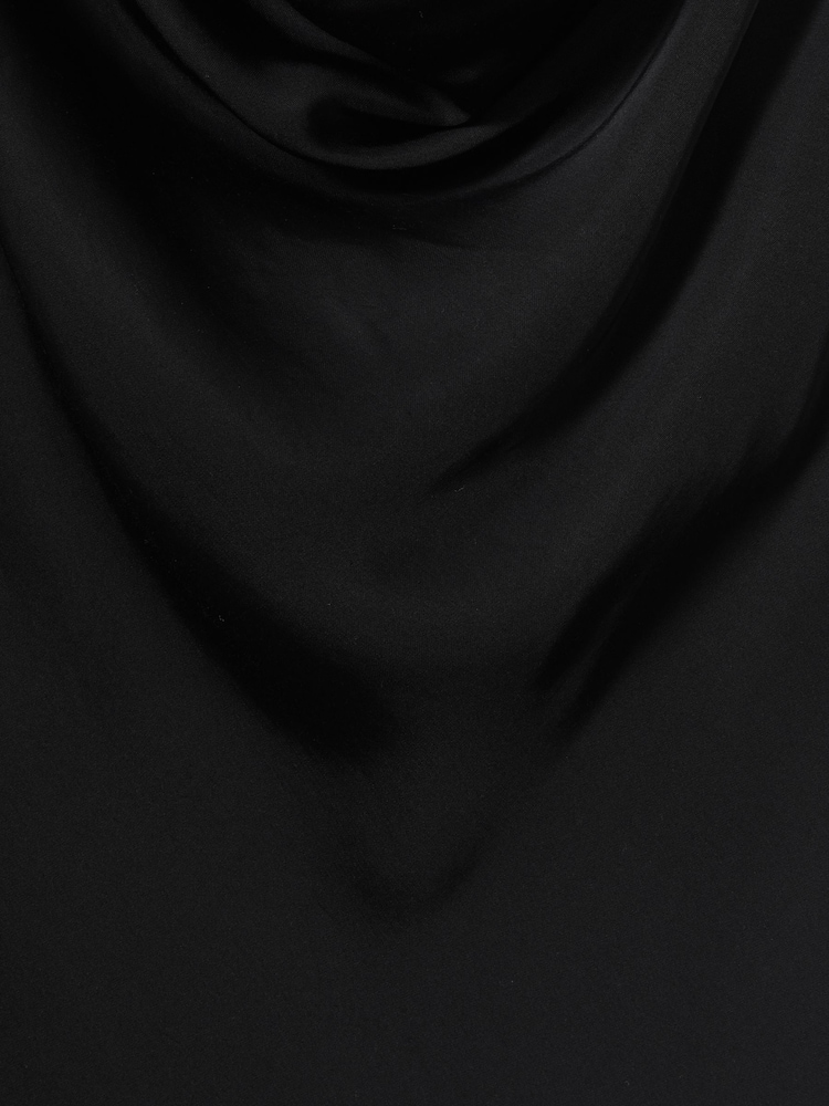 Reiss Black Isabel Satin Cowl Neck Midi Dress - Image 5 of 5