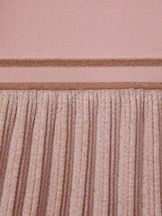 Reiss Pink Zoe 13-14 yrs Metallic Pleated Knitted Dress - Image 4 of 4