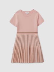 Reiss Zoe Metallic Pleated Knitted Dress - Imagen 2 de 4