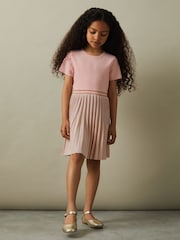 Reiss Zoe Metallic Pleated Knitted Dress - Imagen 3 de 4