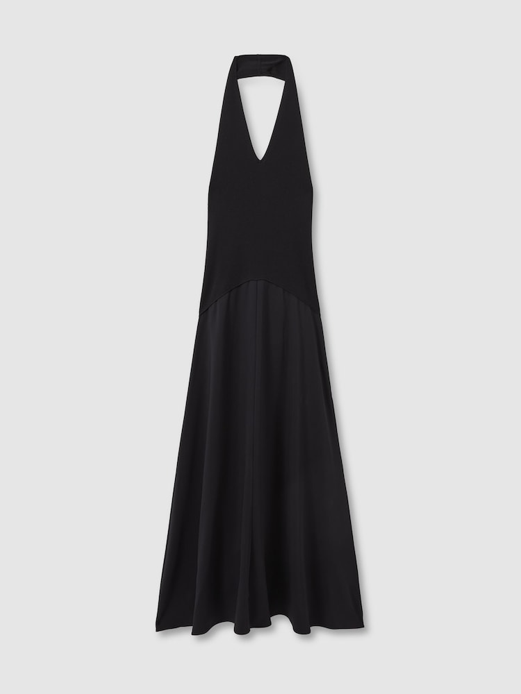 Marineblau - Reiss Rene Rene Hybrid Strick-Midikleid - Bild 2 von 6