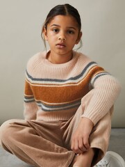 Reiss Pink Miri 13-14 yrs Colourblock Striped Jumper - Image 3 of 4