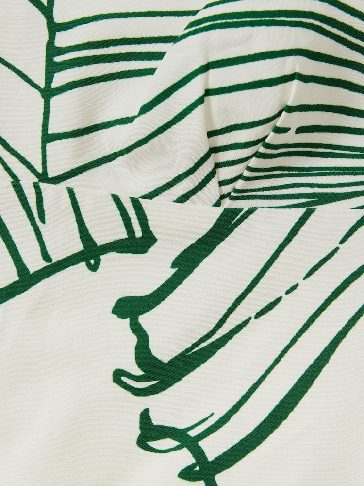 Reiss White/Green Marli Floral Sketch Removable Strap Mini Dress - Image 5 of 5