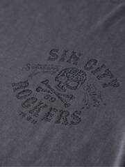 Superdry Charcoal 100% Cotton Retro Rocker Graphic T-Shirt - Image 6 of 6