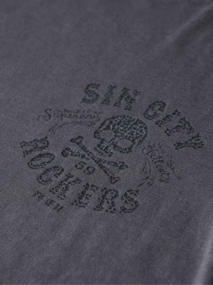Superdry Charcoal 100% Cotton Retro Rocker Graphic T-Shirt - Image 6 of 6