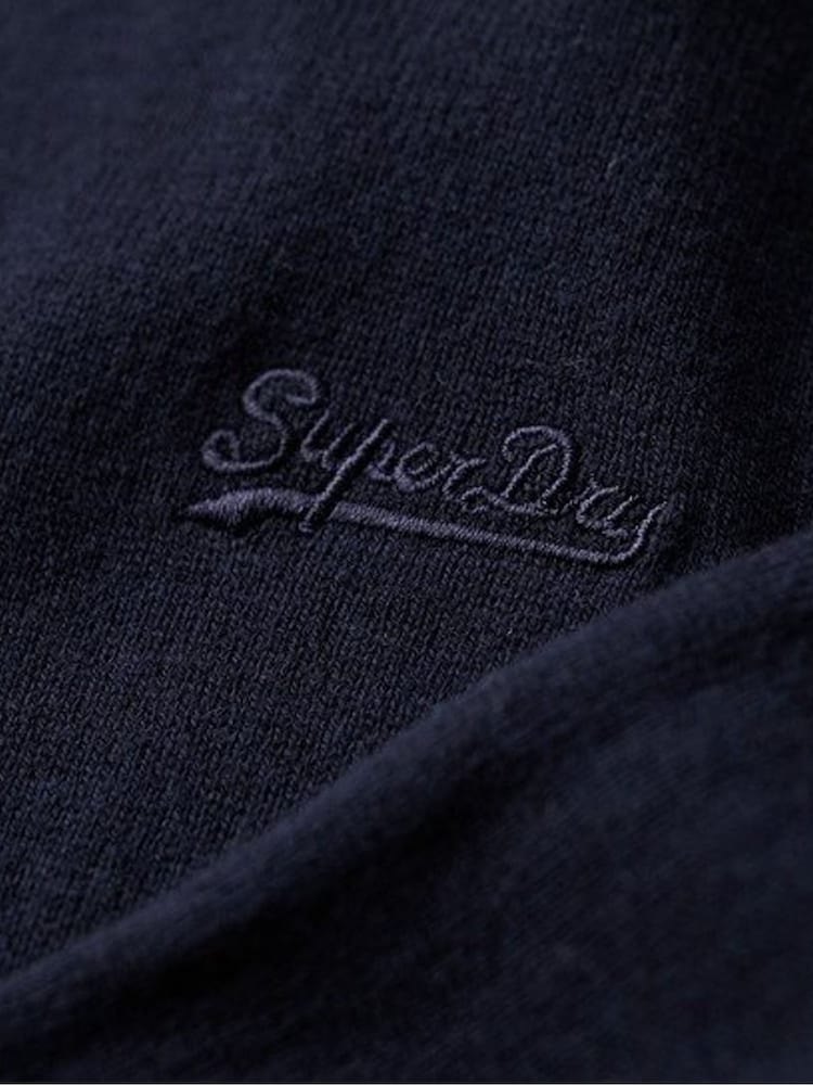 Superdry Blue Henley Cotton Cashmere Knitted Jumper - Image 6 of 6