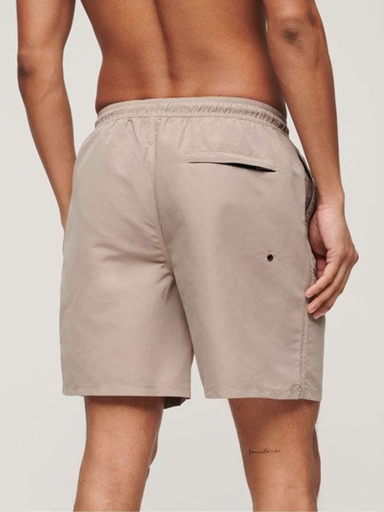 Superdry Brown Sport Graphic 17 Inch Recycled Swim Shorts - Image 2 of 6