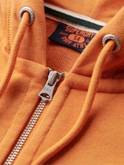 Superdry Orange Chrome Essential Logo Zip-Up Hoodie - Image 5 of 6