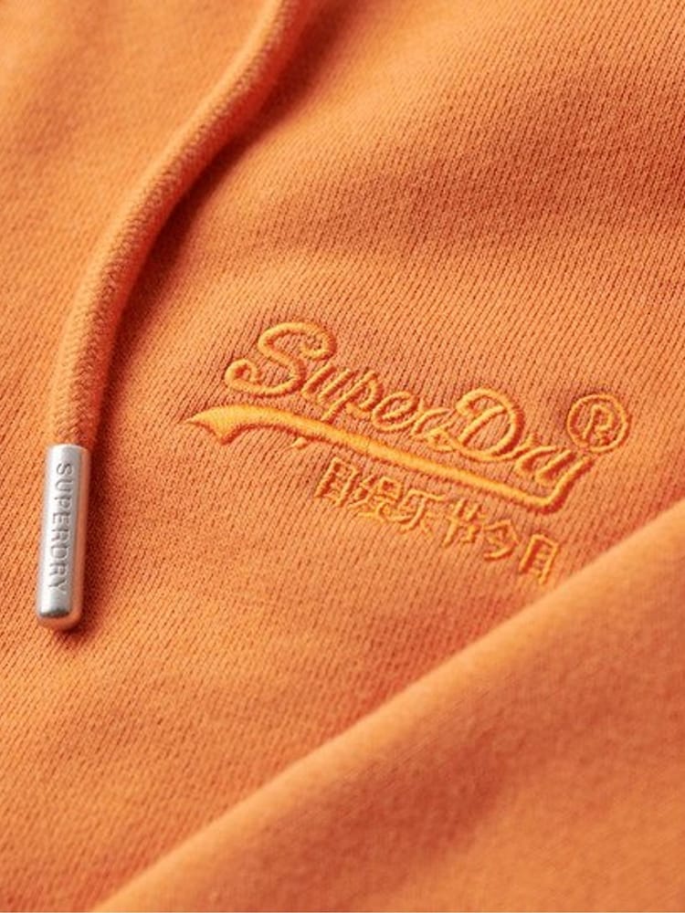 Superdry Orange Chrome Essential Logo Zip-Up Hoodie - Image 6 of 6 Superdry Orange Chrome Essential Logo Zip-Up Hoodie - Image 6 of 6