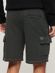 Superdry Black 100% Cotton Contrast Stitch Cargo Shorts - Image 3 of 6