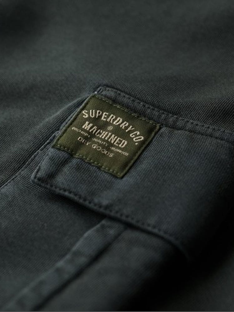 Superdry Black 100% Cotton Contrast Stitch Cargo Shorts - Image 5 of 6