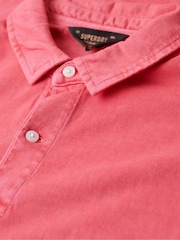 Superdry Red Jersey 100% Cotton Polo Shirt - Image 5 of 6