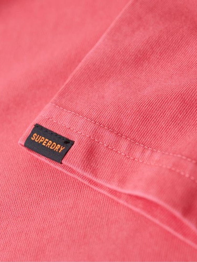 Superdry Red Jersey 100% Cotton Polo Shirt - Image 6 of 6