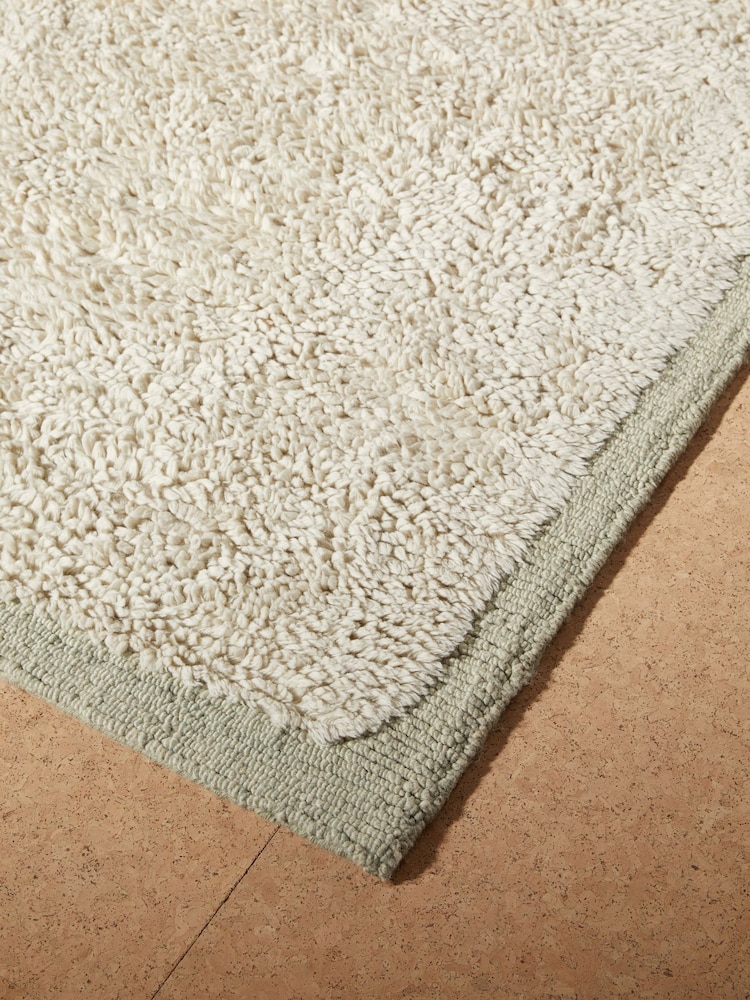 MADE.COM White/Aqua Kurt Wool Berber Rug - Image 2 of 4 MADE.COM White/Aqua Kurt Wool Berber Rug - Image 2 of 4