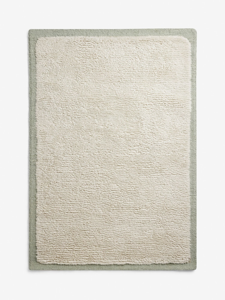 MADE.COM White/Aqua Kurt Wool Berber Rug - Image 4 of 4 MADE.COM White/Aqua Kurt Wool Berber Rug - Image 4 of 4
