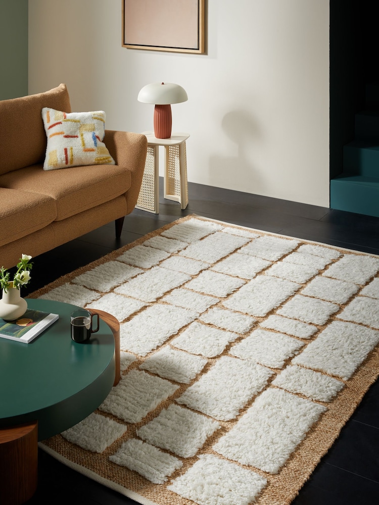 MADE.COM Natural Erma Wool Berber and Jute Rug - Image 1 of 4