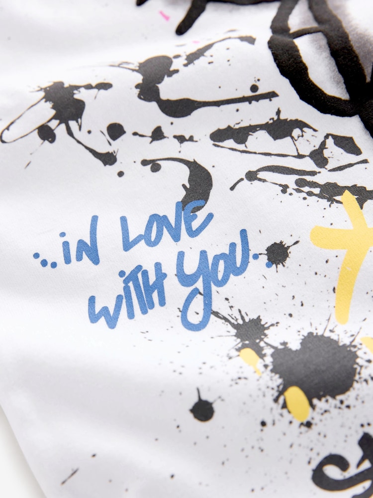 White 100% Cotton Graffiti Hello Kitty Oversized T-Shirt (3-16yrs) - Image 10 of 10 White 100% Cotton Graffiti Hello Kitty Oversized T-Shirt (3-16yrs) - Image 10 of 10