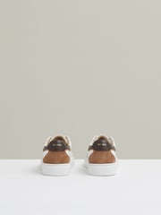 Reiss Amanda Leather Contrast Detail Trainers - Image 5 of 5