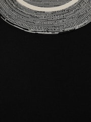 Reiss Black/Cream Rosa Knitted Contrast High Neck Jumper - Image 5 of 5