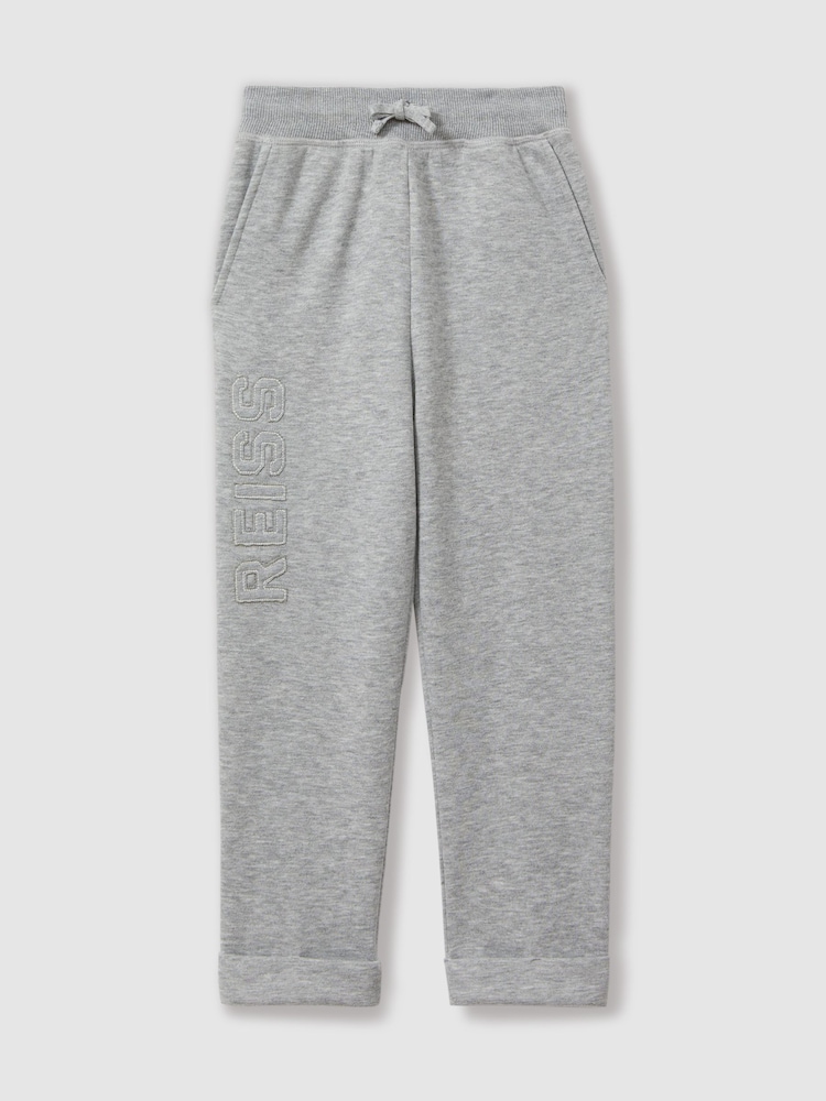 Reiss Grey Paulina 4-9 yrs Applique Logo Sweat Joggers - Image 2 of 5