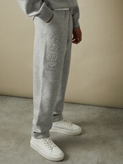 Reiss Grey Paulina 4-9 yrs Applique Logo Sweat Joggers - Image 3 of 5