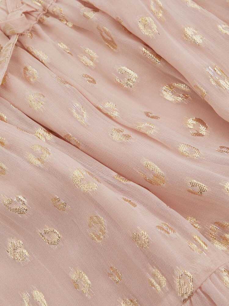 Reiss Pink Ellen 9-13 yrs Metallic Print Flounced Hem Skirt - Image 4 of 4 Reiss Pink Ellen 9-13 yrs Metallic Print Flounced Hem Skirt - Image 4 of 4