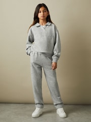 Reiss Grey Paulina 9-13 yrs Applique Logo Sweatshirt - Image 1 of 5