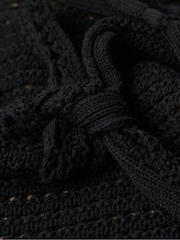 Superdry Black Cropped Halter Crochet 100% Cotton Top - Image 8 of 8
