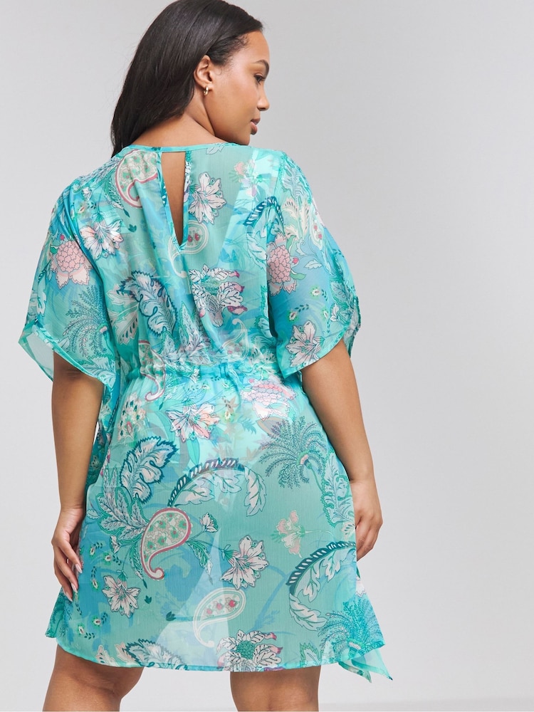 Simply Be Blue Magisculpt Embellished Kaftan - Image 2 of 4 Simply Be Blue Magisculpt Embellished Kaftan - Image 2 of 4