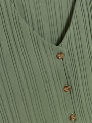 River Island Green Girls Rib 100% Cottton Waistcoat and Trousers Set - Image 3 of 4