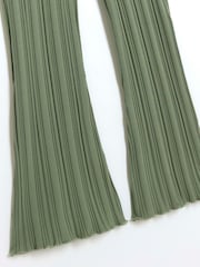 River Island Green Girls Rib 100% Cottton Waistcoat and Trousers Set - Image 4 of 4