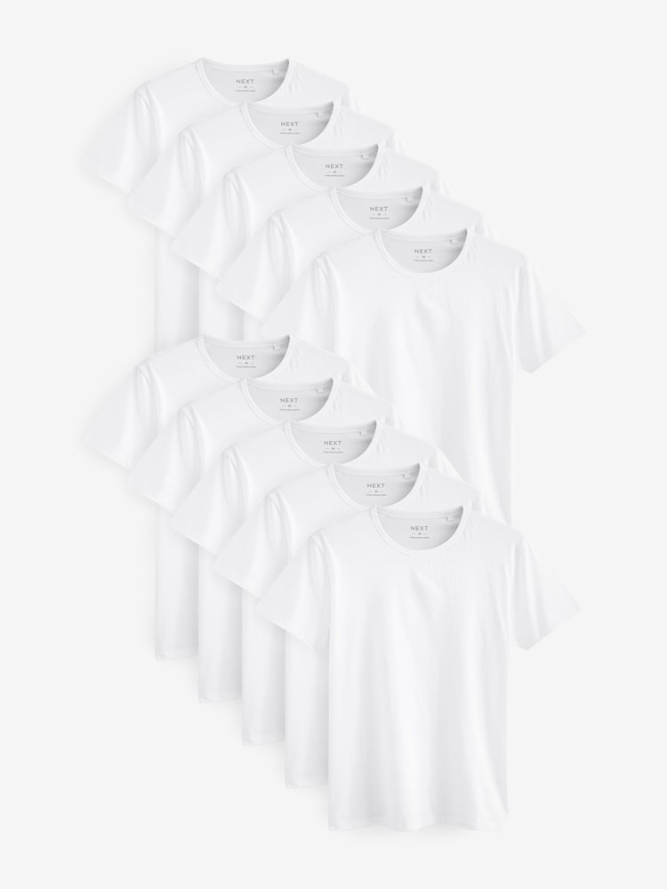White Regular Fit 100% Cotton Layering T-Shirt - Image 1 of 2